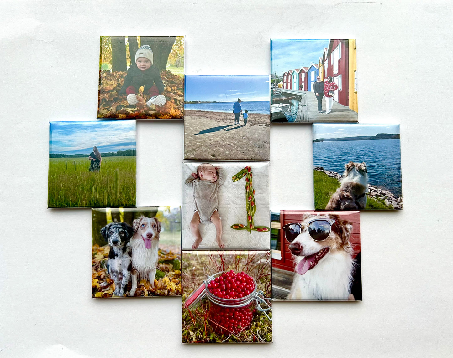 Personlig magnet 9 st 5x5cm