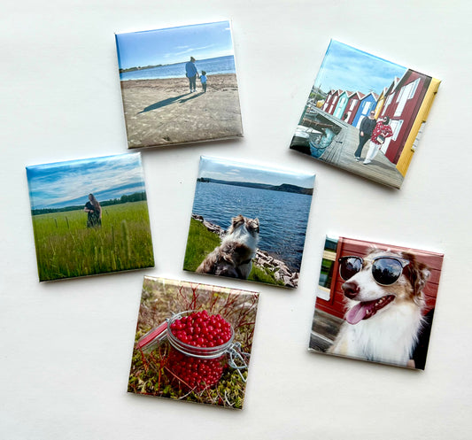 Personlig magnet 6st 5x5cm