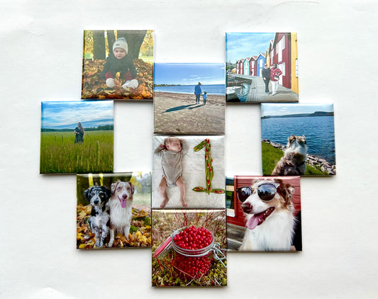 Personlig magnet 9 st 5x5cm